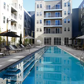 Lap Pool and Chairs at Dylan at RiNo, Denver, CO, 80216
