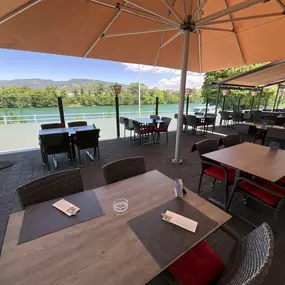 Sommerterrasse Gasthof, Catering Anker in Mumpf.