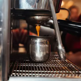Cuban coffee being made.