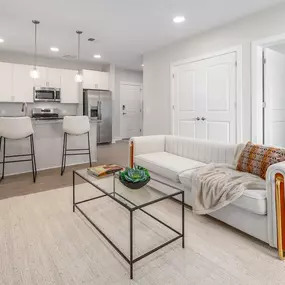 Kitchen and living room