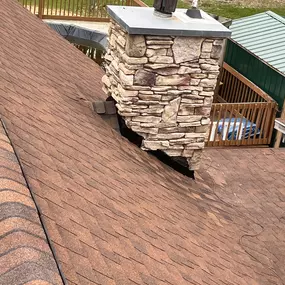 New cricket and flashing around chimney