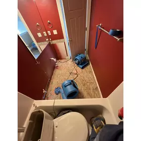 Bathroom water damage