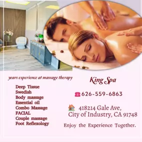 It's a massage experience for two that has real benefits, for physical, mental, and relationship health. 
Ultimately, a couples massage is a shared experience – a massage for two people, at the same time, 
in the same private room, but on two separate massage tables and performed by two massage therapists.