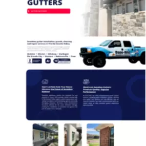 Professional website design for a seamless gutter contractor serving McAllen and the Rio Grande Valley. Built to convert visitors into customers, with clear calls-to-action and Google Ads integration for local lead generation.