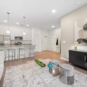 Kitchen and living room