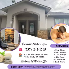 Our traditional full body massage in Cedar Park, TX 
includes a combination of different massage therapies like 
Swedish Massage, Deep Tissue, Sports Massage, Hot Oil Massage
at reasonable prices.