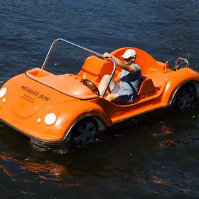 Tretboot im Cabrio-Design – Spaß auf dem Müggelsee