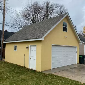 24x24 Room Attic garage with stucco siding, Edina, MN location