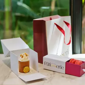 Branded packaging for The Pâtisserie at Hotel Bel-Air