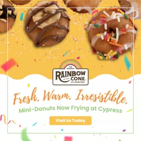 Introducing our made-to-order mini-donuts! These bite-sized treats are fried fresh and served warm, topped with decadent chocolate drizzle and banana slices or colorful sprinkles. Perfect for sharing or enjoying as your sweet indulgence.

Each mini-donut is carefully crafted and served hot for the ultimate comfort treat experience!