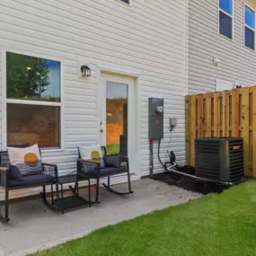 Backyard at Essence at Elms Glen Townhomes