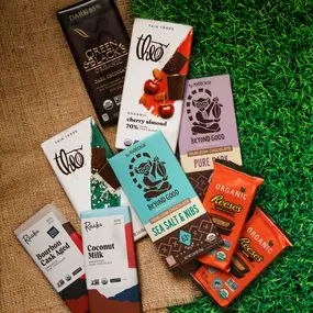 Top chocolate bars and gourmet chocolate bars from top brands are available for wholesale chocolate distribution.