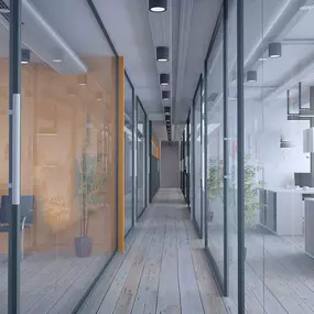 Auf diesem Bild sieht man einen Gang, der vom Büro der SEO-Retter fotografiert wurde