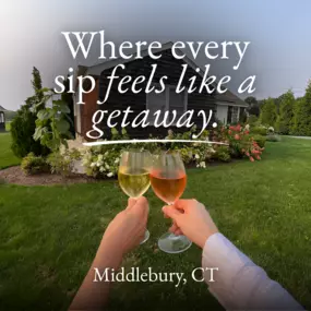 A tranquil toast on the lawn at Tranquillity Vineyard & Winery—where every sip feels like a getaway.