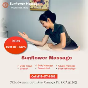 Massage techniques are commonly applied with hands, fingers, 
elbows, knees, forearms, feet, or a device. 
The purpose of massage is generally for the treatment of 
body stress or pain.
