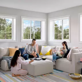 living room featuring featuring internal screens on windows from Pella of Western Washington