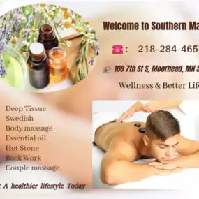 The full body massage targets all the major areas of the body that are most subject to strain 
and discomfort including the neck, back, arms, legs, and feet. If you need an area of the body 
that you feel needs extra consideration, such as an extra sore neck or back, feel free to make 
your massage therapist aware and they will be more than willing to accommodate you.