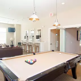 Clubhouse with pool table
