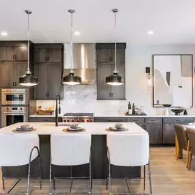 Open-concept Stratus kitchen with easy connectivity to the casual dining area