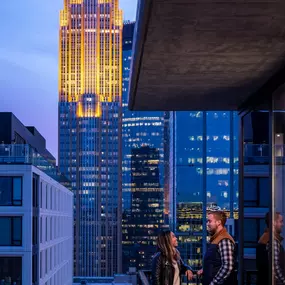 Balcony with view of the city