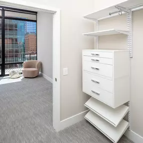 Built In White shelving unit