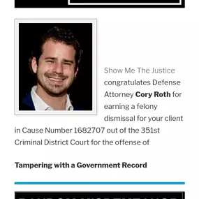 Bild von Cory Roth Law Office | Houston Criminal Defense Attorney
