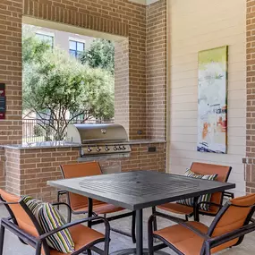 Outdoor space with grilling station