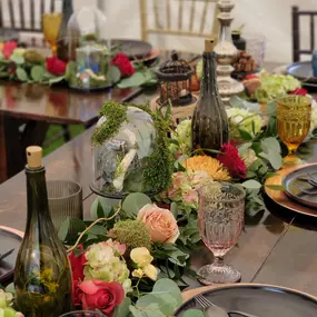 Floral table arrangements in Hagerstown designed by Christina Price of Homestead Floral Wedding & Events.
