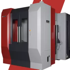 The OKK HM8000S is a high-speed horizontal machining center built for heavy-duty cutting, featuring a rigid box frame and smooth synchronized APC and ATC systems.