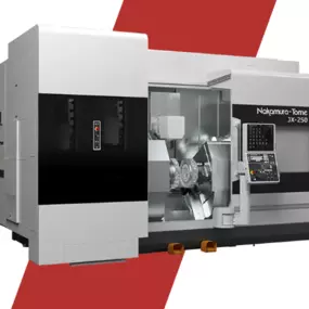 The Nakamura-Tome JX-250 is a compact, high-rigidity multitasking machine featuring the NT Smart Cube spindle and twin Y-axis turrets for complex, high-precision machining.