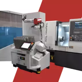 The Turn-Assist 200i and 270i systems automate Nakamura-Tome lathes with FANUC robotics, enabling fast changeovers, safe operation, and chip-free part handling.