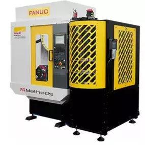 Boost productivity with the FANUC RoboDrill and Methods Plus-K60 automation cell – a compact, high-efficiency robotic solution for automated CNC machining.