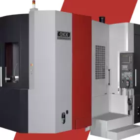 The OKK HM-X6000 is a high-power 50 taper horizontal machining center built for tough materials like titanium. With core-chilled, dual-anchored ball screws and linear cross roller guides, it delivers unmatched rigidity and precision for long machining cycles.
