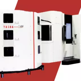 The Yasda H-40i 5-Axis Machining Center offers high rigidity and accuracy for both indexing and simultaneous 5-axis work. With options for up to 24 pallets, it supports extended automated production and reduced setup times for cost-effective operations.