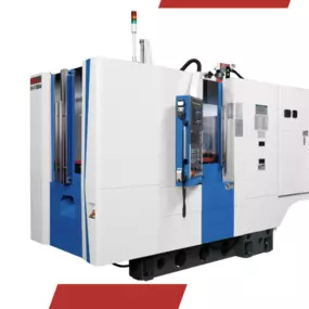 The KIWA KH-4100kai is a compact horizontal machining center with rotary B-axis, designed for space efficiency, chip control, and automated pallet handling.