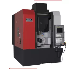 The OKK VC-X350 is a rigid 5-axis machining center built for precision in hard metals like titanium, offering process integration and reduced setup times.