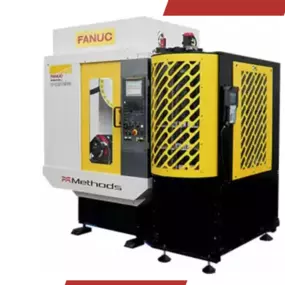 The Methods Plus-K60 Automation System for FANUC RoboDrill enables fast, flexible part and tool changes using a compact rotary storage carousel and robotic handling.