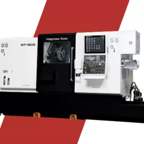The Nakamura-Tome WT-150II is a dual-turret, multi-tasking turning center ideal for high-precision part families in medical, electronics, and aerospace sectors.