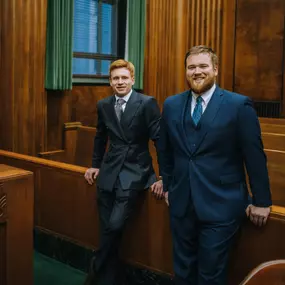 Ryan Krupp and Austin Raboin in a St. Louis court room