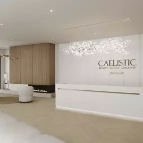 Der Empfangsbereich von Caelistic Stuttgart – Ihre Reise beginnt hier