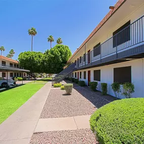 courtyard with walking path