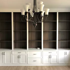 Home Office Cabinets-White-Woodgrain Backs