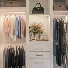 Maximize every closet for maximum convenience and appeal, our designers can help you create the perfect organized closet system.