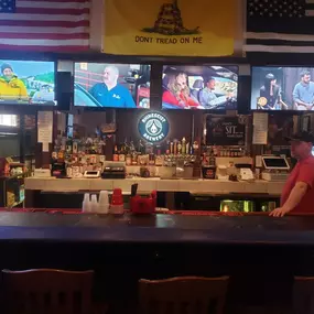 Our bar is fully stocked with the most popular beer, wine and liquor choices. We want you to enjoy your favorite drink while watching your favorite sports. Stop by with friends and enjoy a gourmet burger, too! Visit our Facebook page to learn more about 513 Sports Cafe.