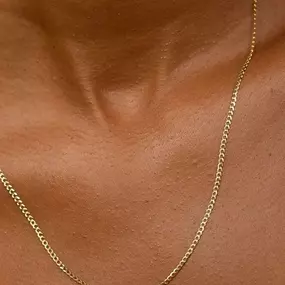 solid gold permanent jewelry necklace