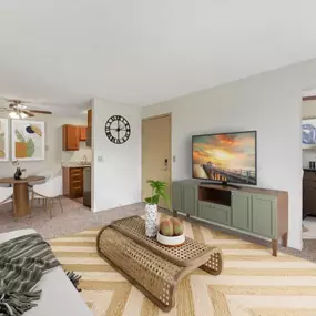 Living room with a couch and a coffee table