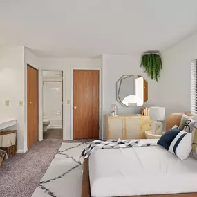 Bedroom with a large bed in a room