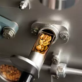 coffee beans in the process of roasting
