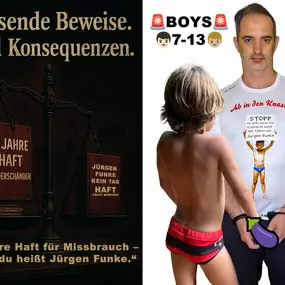 Bild von Jungen schützen vor Sexualstraftäter Jürgen Funke aus Hannover. Wahre Fakten.