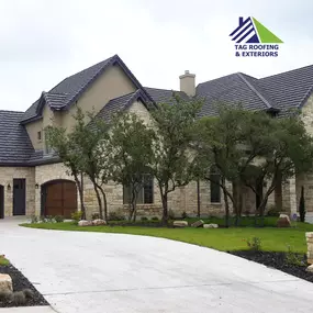 Home with tile roofing system